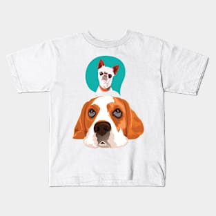 Dog Thinking Of Dog Kids T-Shirt